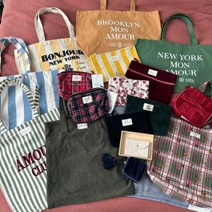 Sezane Multicolor Tote Collection